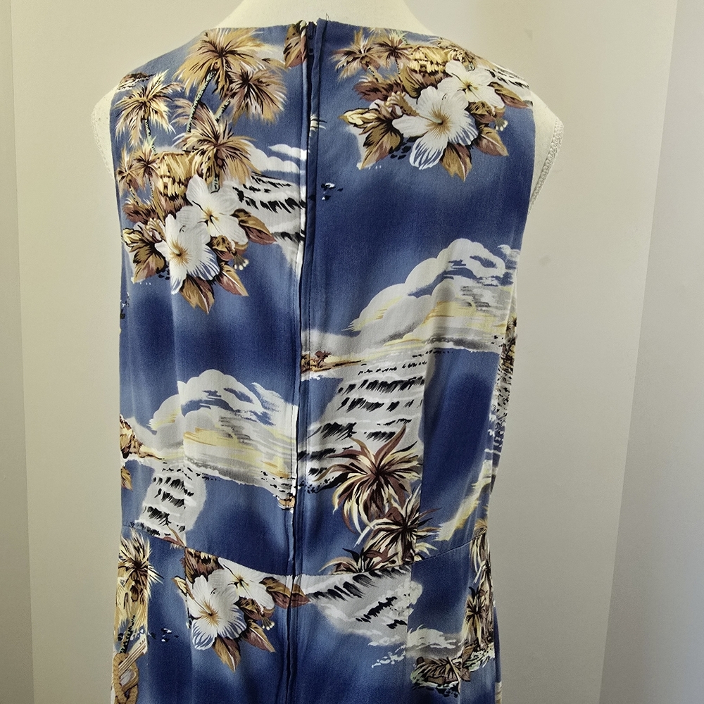 Hilo Hattie Hawaiian Tropical Print Maxi Dress Size 14 Floral Vacation - Picture 5 of 8